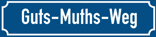Straßenschild Guts-Muths-Weg
