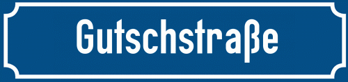 Straßenschild Gutschstraße