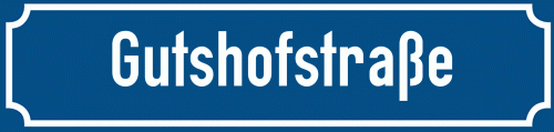 Straßenschild Gutshofstraße