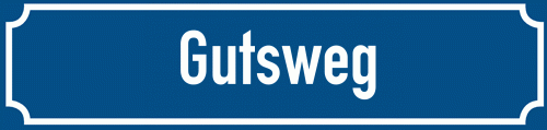 Straßenschild Gutsweg