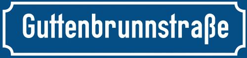 Straßenschild Guttenbrunnstraße