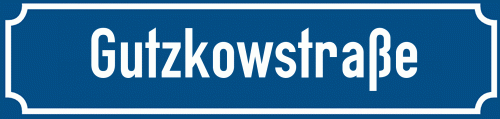 Straßenschild Gutzkowstraße