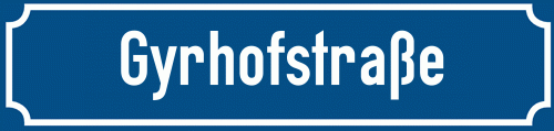Straßenschild Gyrhofstraße