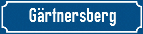 Straßenschild Gärtnersberg