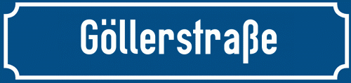 Straßenschild Göllerstraße