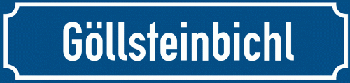 Straßenschild Göllsteinbichl zum kostenlosen Download