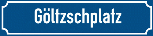 Straßenschild Göltzschplatz