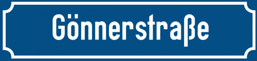 Straßenschild Gönnerstraße