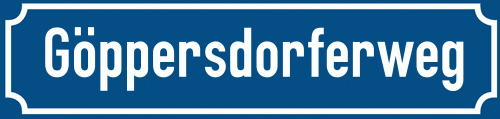 Straßenschild Göppersdorferweg
