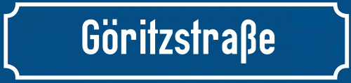 Straßenschild Göritzstraße