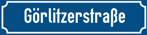 Straßenschild Görlitzerstraße zum kostenlosen Download
