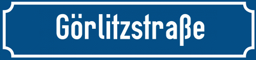 Straßenschild Görlitzstraße zum kostenlosen Download
