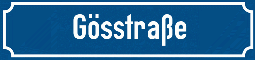 Straßenschild Gösstraße