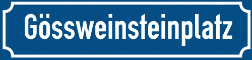 Straßenschild Gössweinsteinplatz