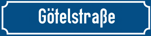 Straßenschild Götelstraße