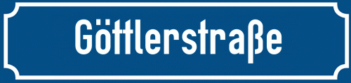Straßenschild Göttlerstraße