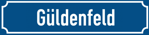 Straßenschild Güldenfeld