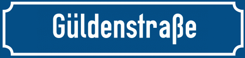 Straßenschild Güldenstraße