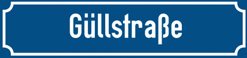 Straßenschild Güllstraße zum kostenlosen Download