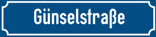 Straßenschild Günselstraße