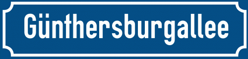 Straßenschild Günthersburgallee