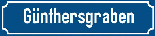 Straßenschild Günthersgraben