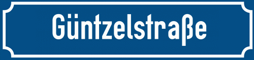 Straßenschild Güntzelstraße