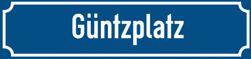 Straßenschild Güntzplatz