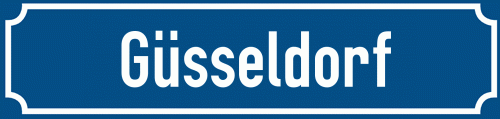 Straßenschild Güsseldorf