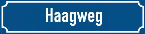Straßenschild Haagweg