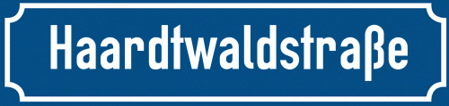 Straßenschild Haardtwaldstraße
