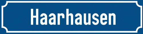 Straßenschild Haarhausen