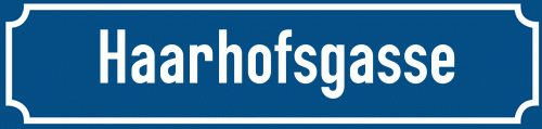 Straßenschild Haarhofsgasse