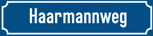 Straßenschild Haarmannweg