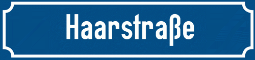 Straßenschild Haarstraße