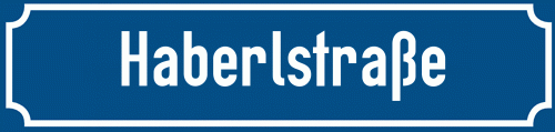 Straßenschild Haberlstraße