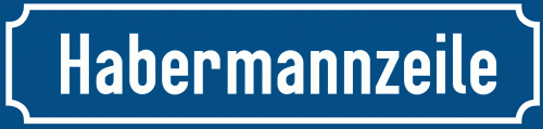 Straßenschild Habermannzeile