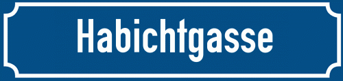 Straßenschild Habichtgasse