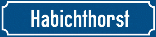 Straßenschild Habichthorst