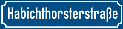 Straßenschild Habichthorsterstraße