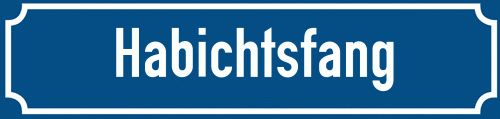 Straßenschild Habichtsfang