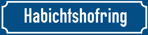 Straßenschild Habichtshofring