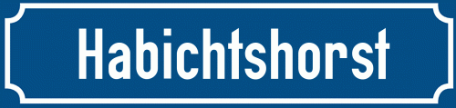 Straßenschild Habichtshorst zum kostenlosen Download