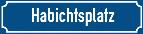 Straßenschild Habichtsplatz