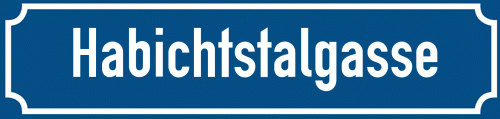 Straßenschild Habichtstalgasse zum kostenlosen Download