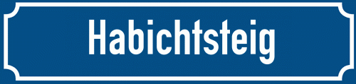 Straßenschild Habichtsteig