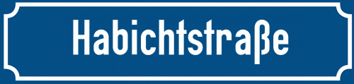 Straßenschild Habichtstraße zum kostenlosen Download