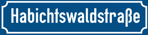 Straßenschild Habichtswaldstraße