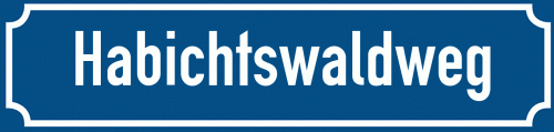 Straßenschild Habichtswaldweg