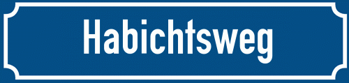 Straßenschild Habichtsweg